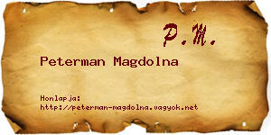 Peterman Magdolna névjegykártya