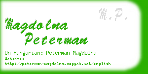 magdolna peterman business card